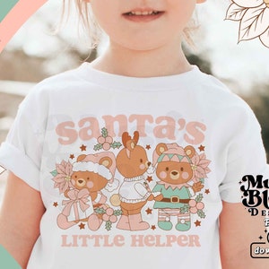Santa's Little Helper PNG Sublimatie Ontwerp voor kinderen