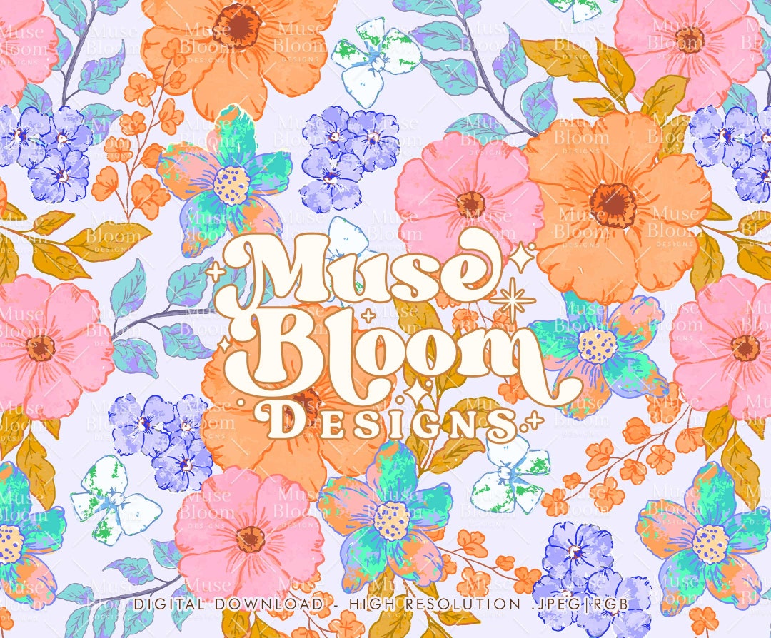 Floral Print Seamless Pattern – Spring Summer Fabric Design (JPG File ...