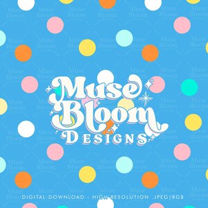 Bunte Punkte Musterdesign Digitale Datei - Friends Are Forever - Blau