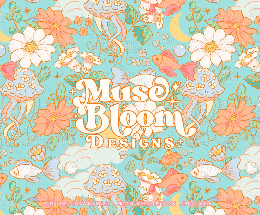 Summer Floral Print Seamless Pattern Repeating File for Fabric Printing ...