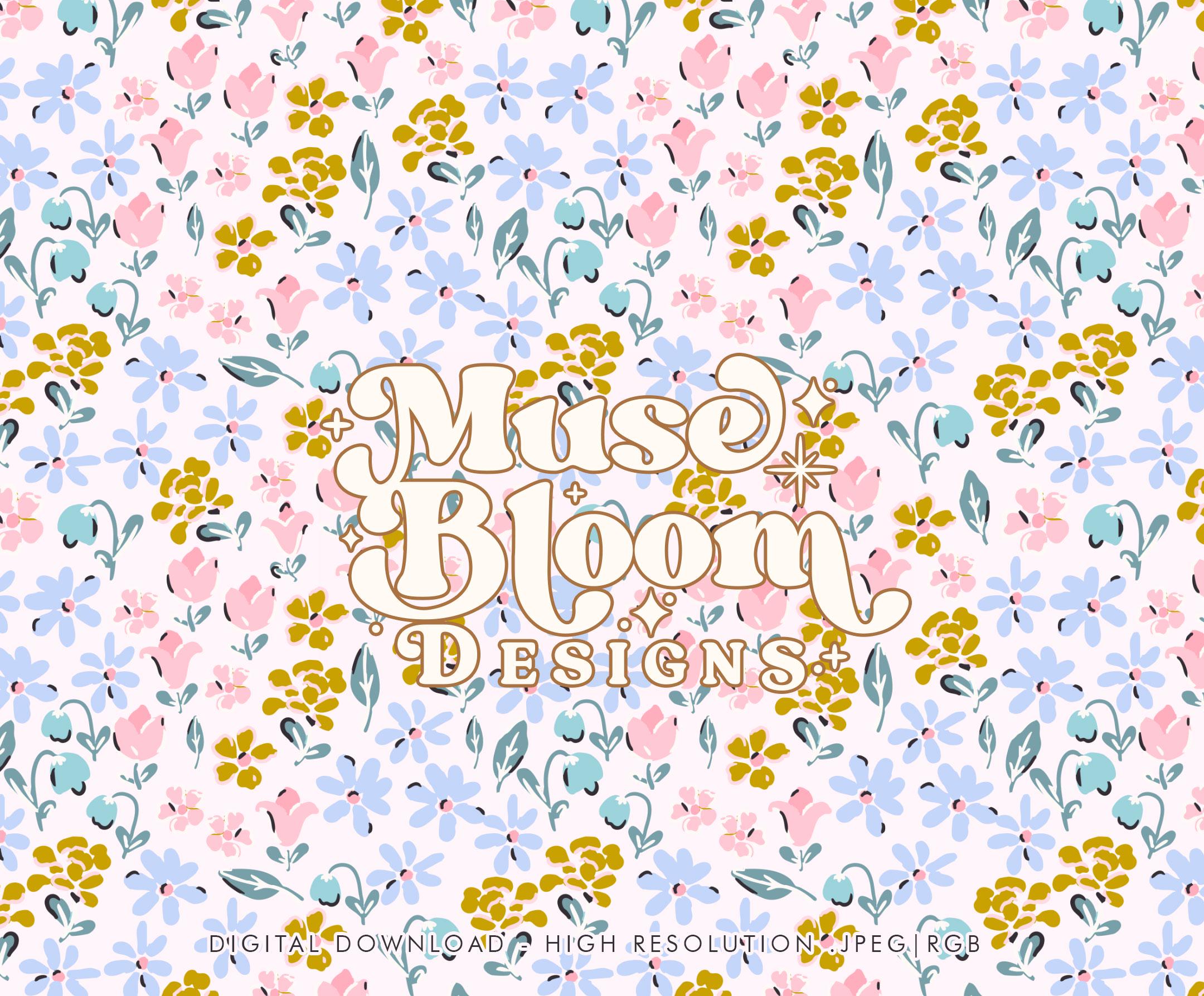 Pastel Ditsy Floral Seamless Pattern Repeat File for Fabric Sublimation ...