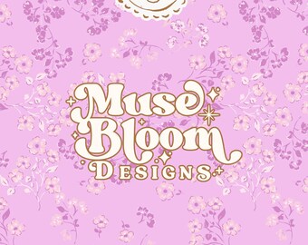Whimsy Fairy 90s Spring Floral Print Seamless Pattern - Y2K Pink Purple Design for Commercial Use