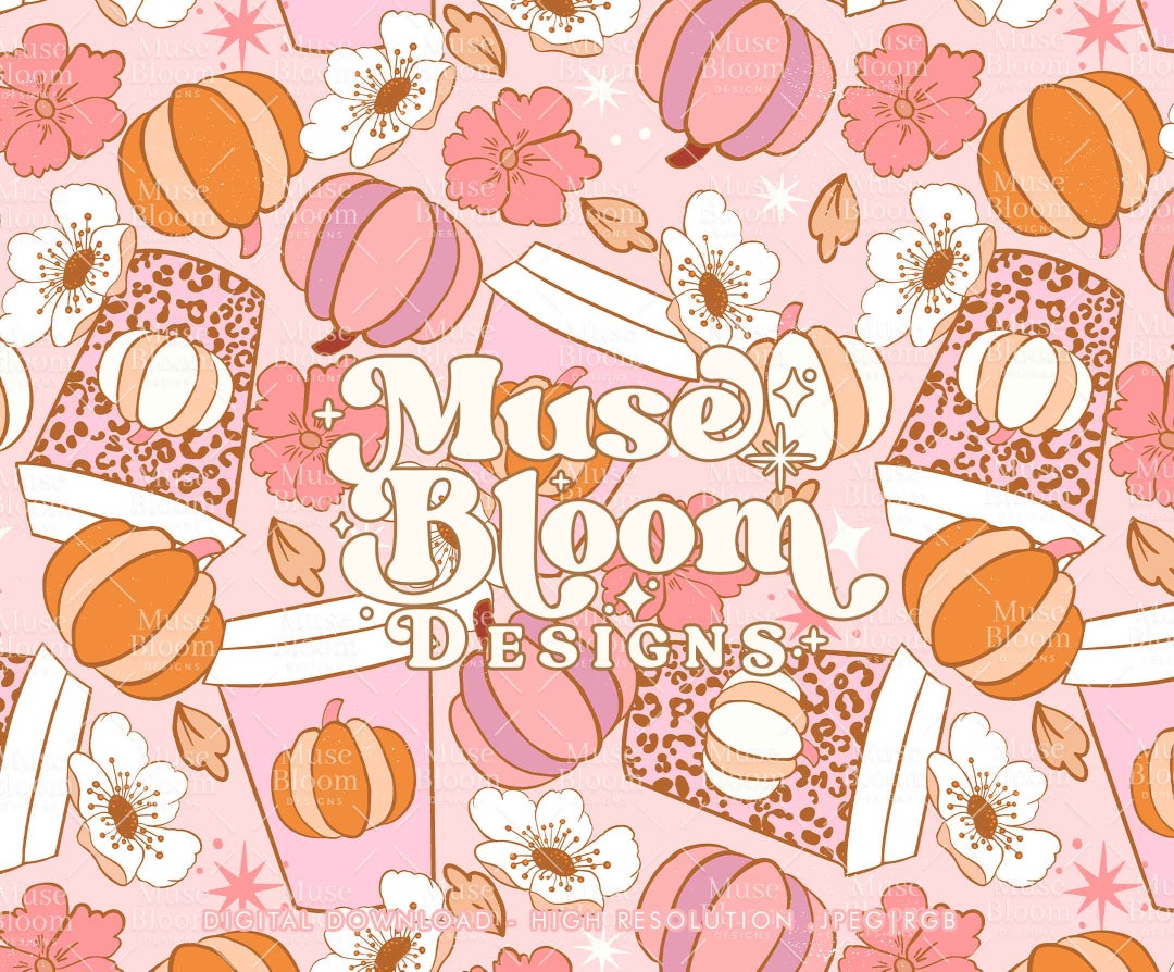 Fall Pumpkin Seamless Pattern Design for Fabric Sublimation - Etsy
