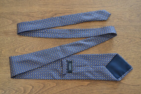Barneys New York Blue Medallion Tie | 100% Silk |… - image 4