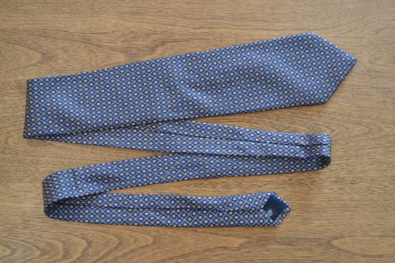 Barneys New York Blue Medallion Tie | 100% Silk |… - image 5