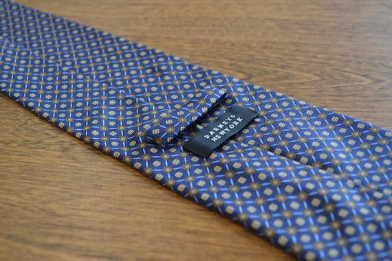 Barneys New York Blue Medallion Tie | 100% Silk |… - image 2