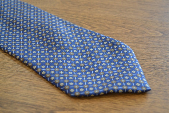 Barneys New York Blue Medallion Tie | 100% Silk |… - image 3