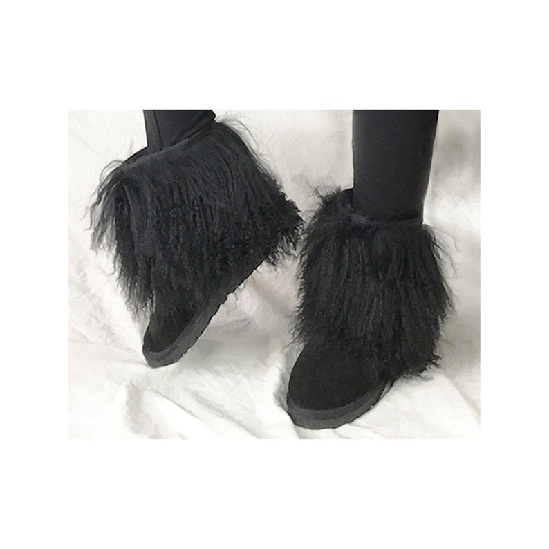 mongolian lamb boots