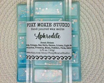Aphrodite Goddess Ocean Scented Sparkly Snap Bar Wax Melts Snap Bar