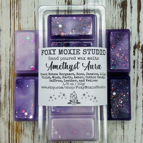 Amethyst Aura Mystical Sparkly Snap Bar Wax Melts Snap Bar, February Birthday Gift