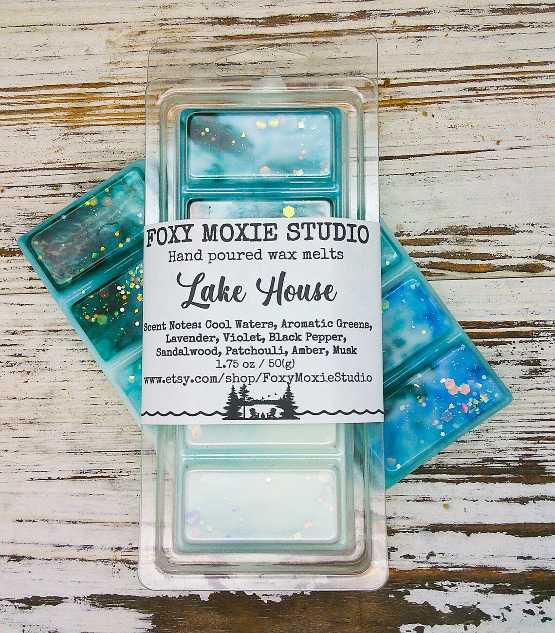 LAKE HOUSE Summer Sparkly Blue Snap Bar Wax Melts, Spring, Summer ...