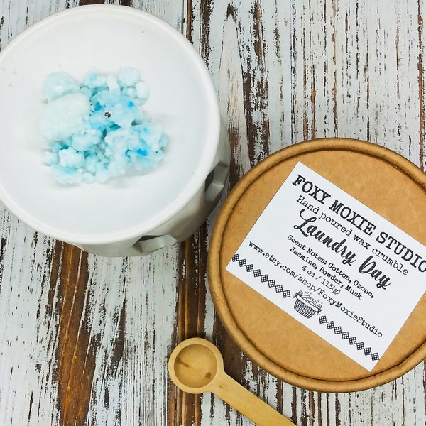 Laundry Day Spring Fresh and Clean  Sparkly Crumble Wax Melts, Birthday Gifts, Party Favor, Housewarming, Hostess Gifts