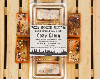 Cozy Cabin Outdoorsy Scented Sparkly Snap Bar Wax Melts, Birthday Gifts, Party Favor, Housewarming, Hostess, and Christmas Gifts