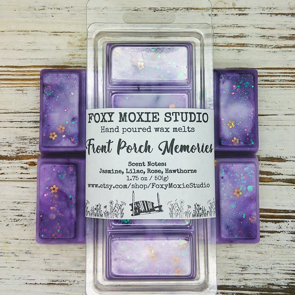 Front Porch Memories Spring Sparkly Snap Bar Wax Melts Birthday Day Gift Spring Fragrance