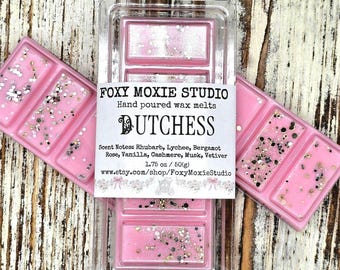 Duchess Floral Sparkly Snap Bar Wax Melts, Birthday Gift, Party Favors, Bridal Gifts