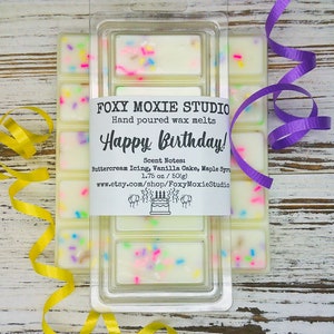 Happy Birthday Sprinkled Snap Bar Wax Melts, Birthday Gifts, Party Favors