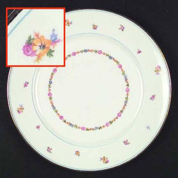 Vintage Warwick China, Pattern AB9486, Made in Wheeling, West VA, 1887-1951