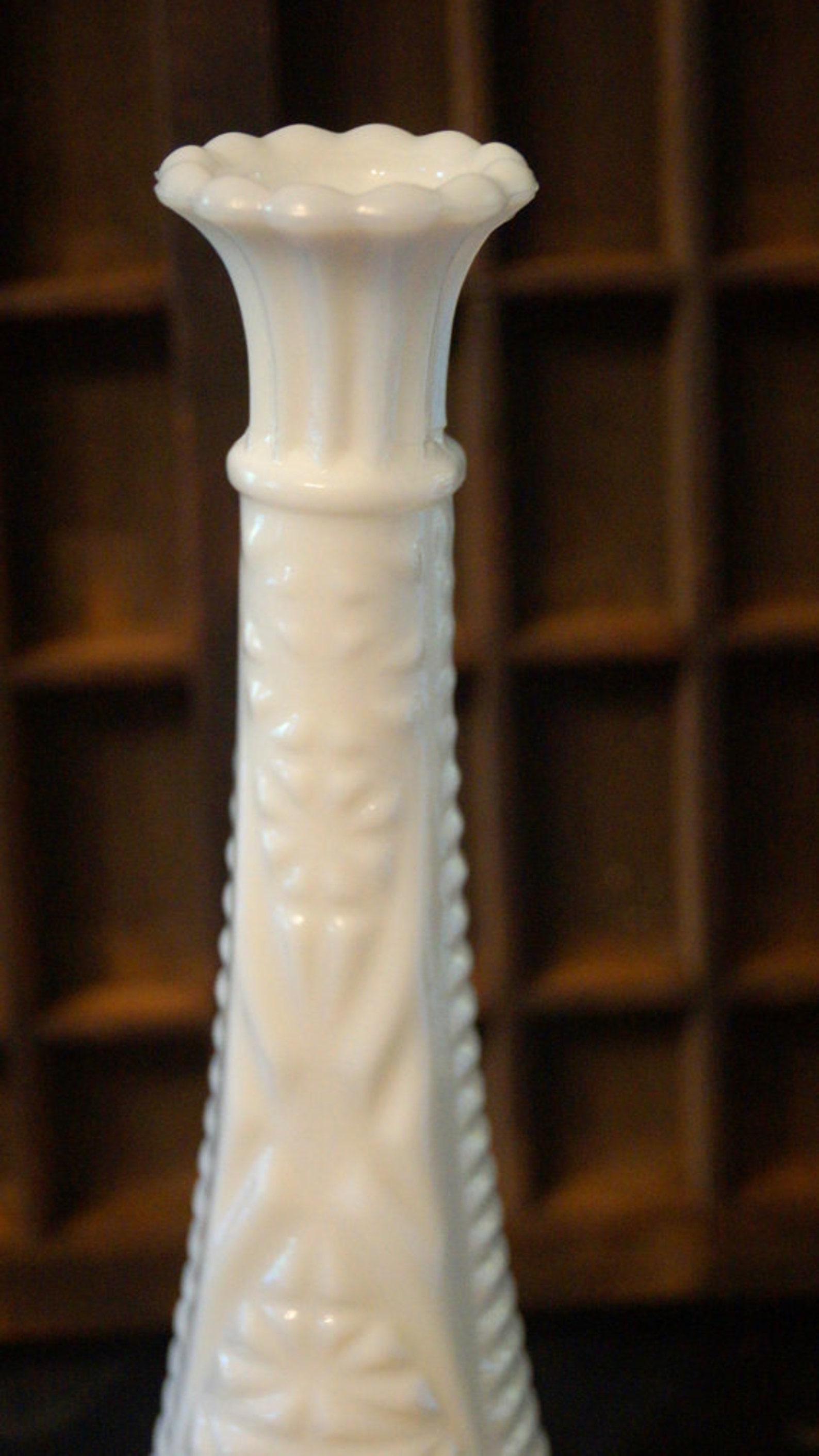 Vintage Milk Glass Bud Vase Tall by Anchor Hocking Star and Etsy