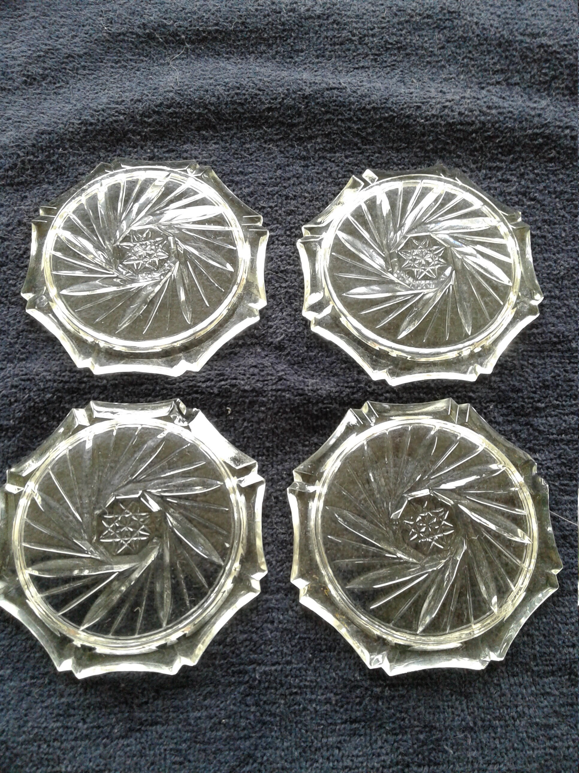 Vintage Bohemia Lead Crystal Coasters Star & Etsy