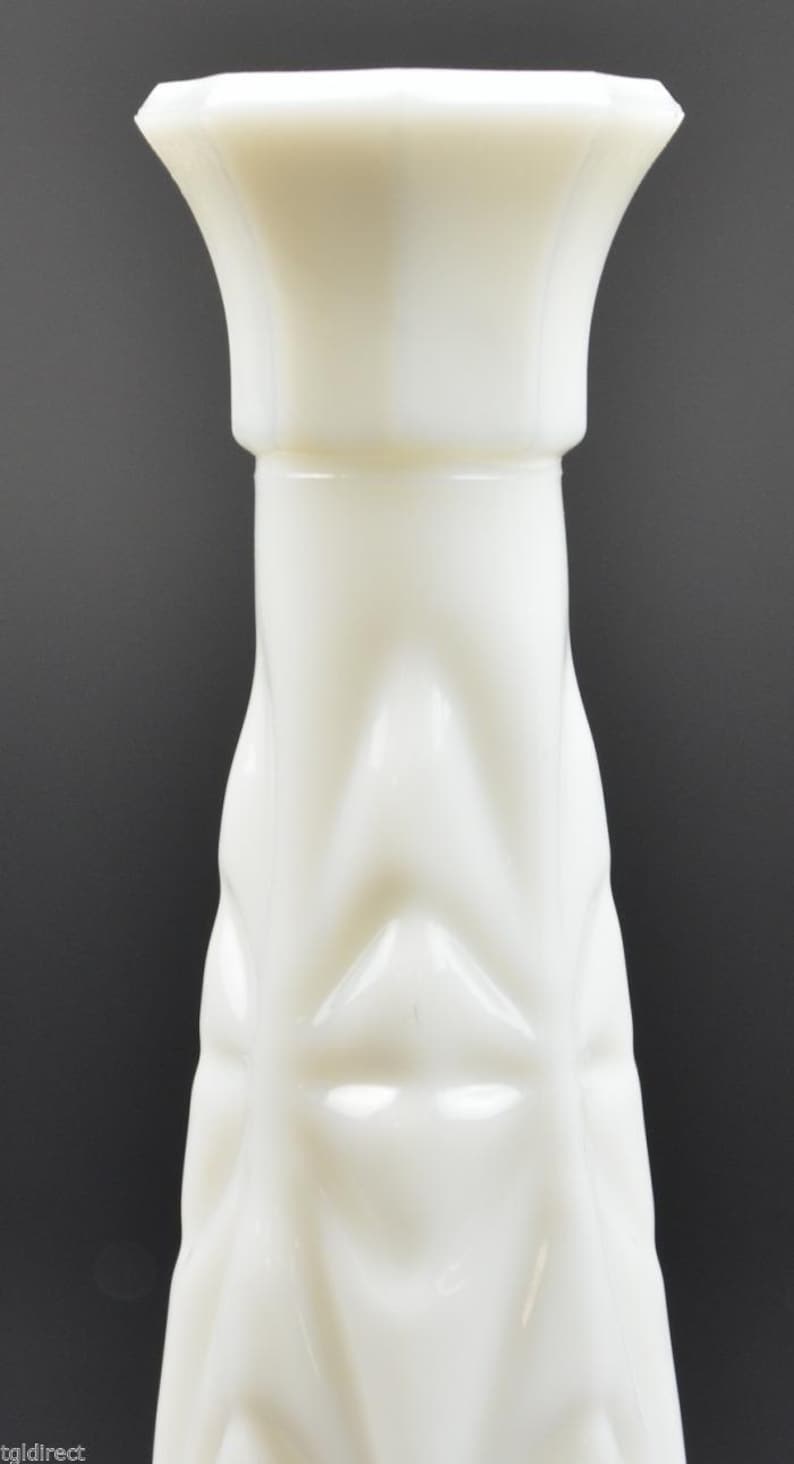 Vintage Tall Milk Glass Bud Vase Circa 1960s Hoosier Glass Etsy
