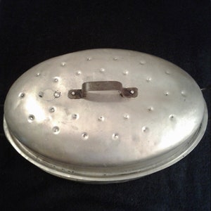 Vintage Century Aluminum Ware Turkey Roaster with Cover, Circa 1950s, Roughly Used