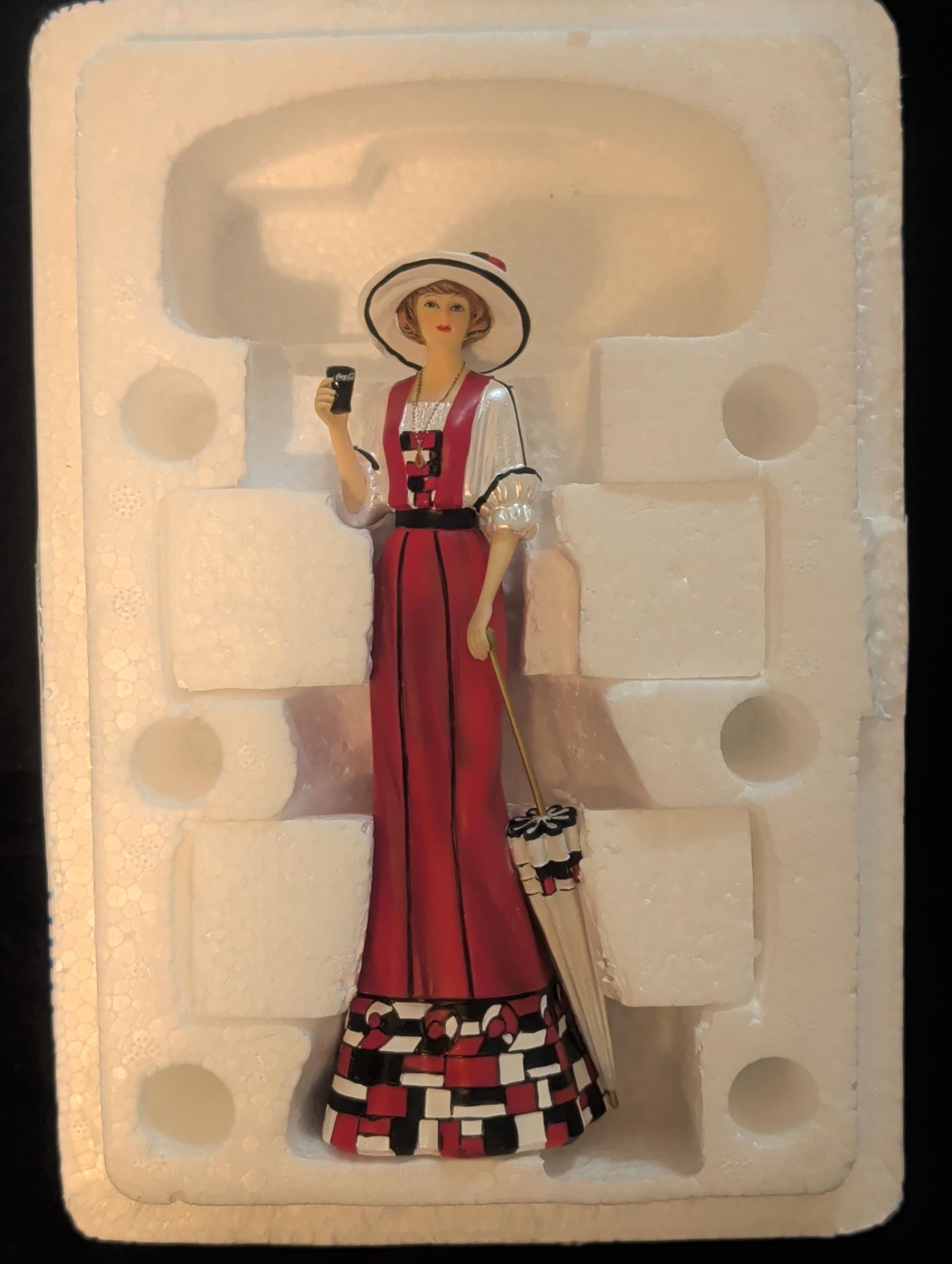 Victorian Woman Figurine Red Dress - Etsy