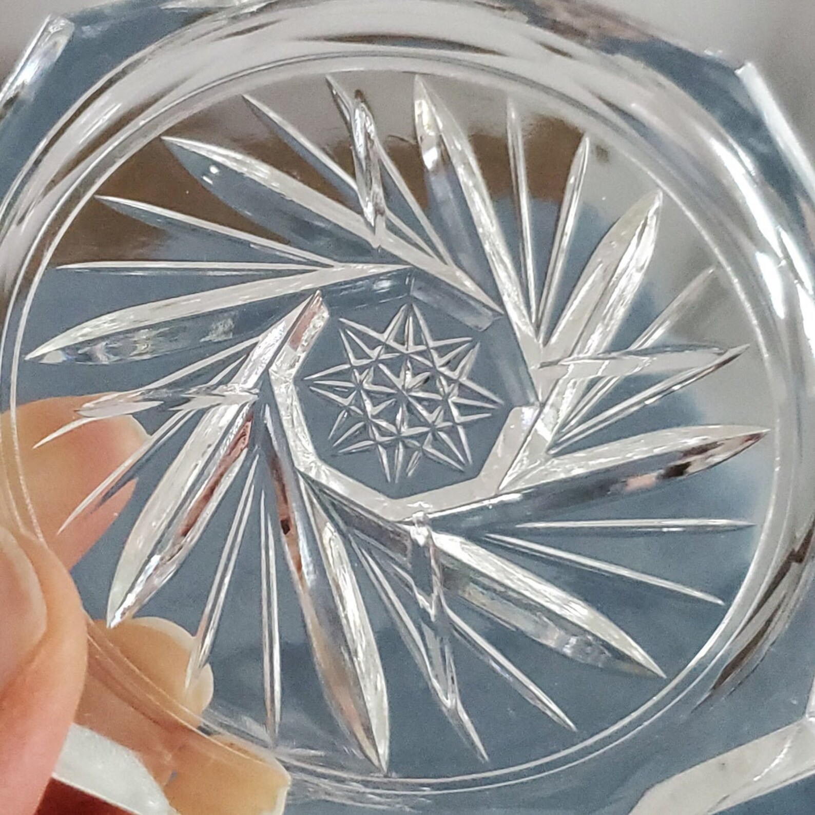 Vintage Bohemia Lead Crystal Coasters Star & Etsy