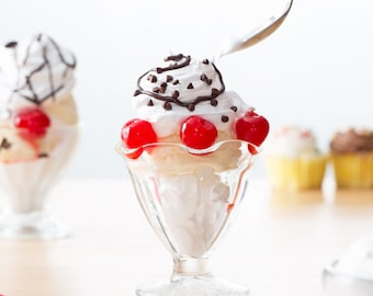 Set of 4 Vintage Libbey Ka-dinks Frosted Parfait Ice Cream Sundae