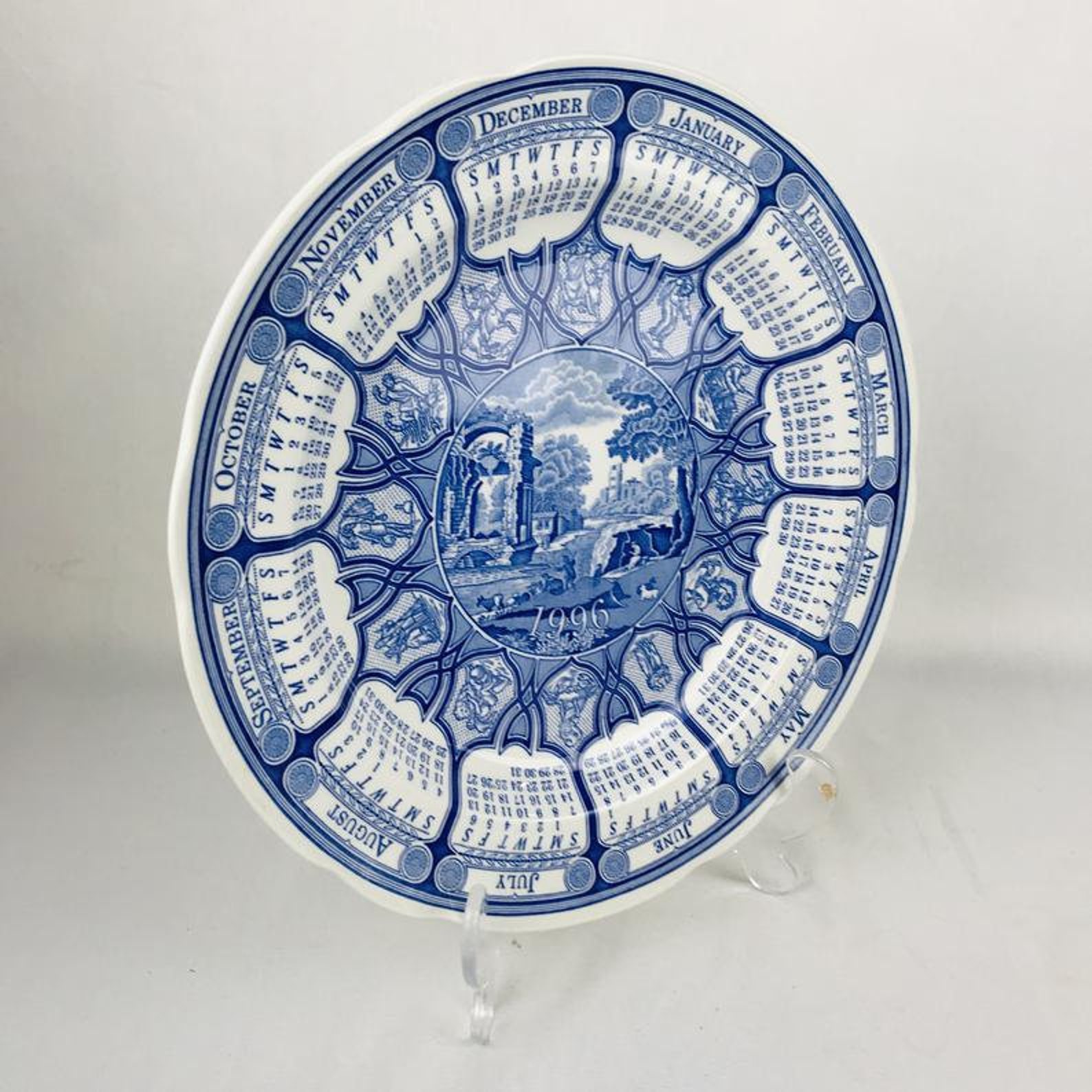Vintage Spode Blue Room Calendar Plate 1996 Blue Etsy