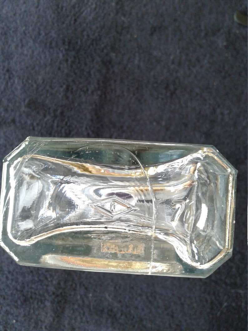 Three Vintage Clear Glass Medicine Bottles 'diamond Etsy