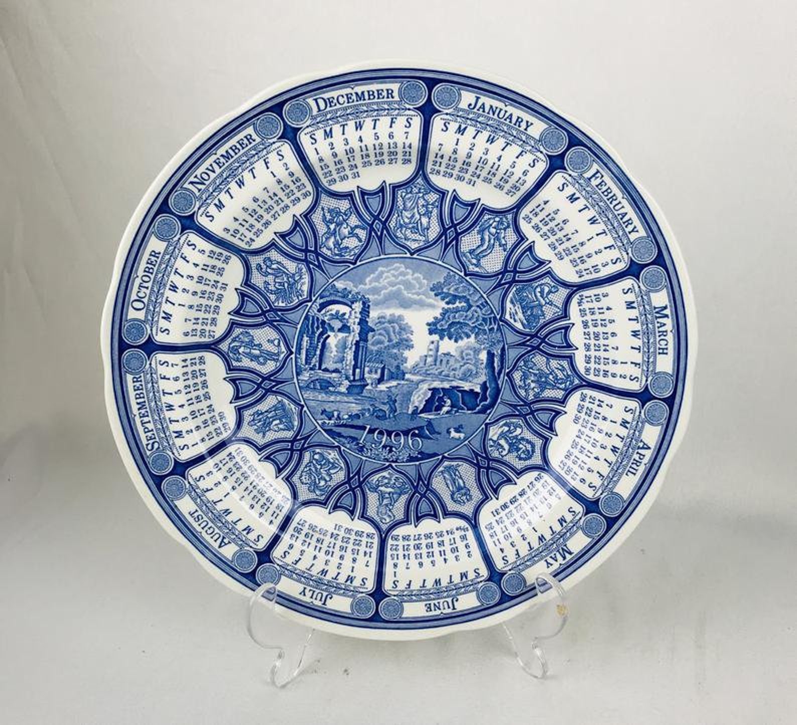 Vintage Spode Blue Room Calendar Plate 1996 Blue Etsy