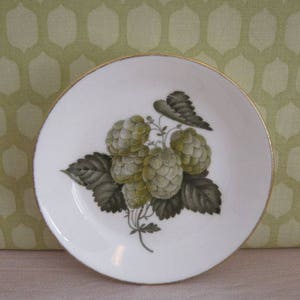 Vintage Royal Worcester, The Worcester &#39;Hop Mathon&#39; Pattern, Ashtray and Pin Dish, 1970-1985, Mint Condition, Bone China