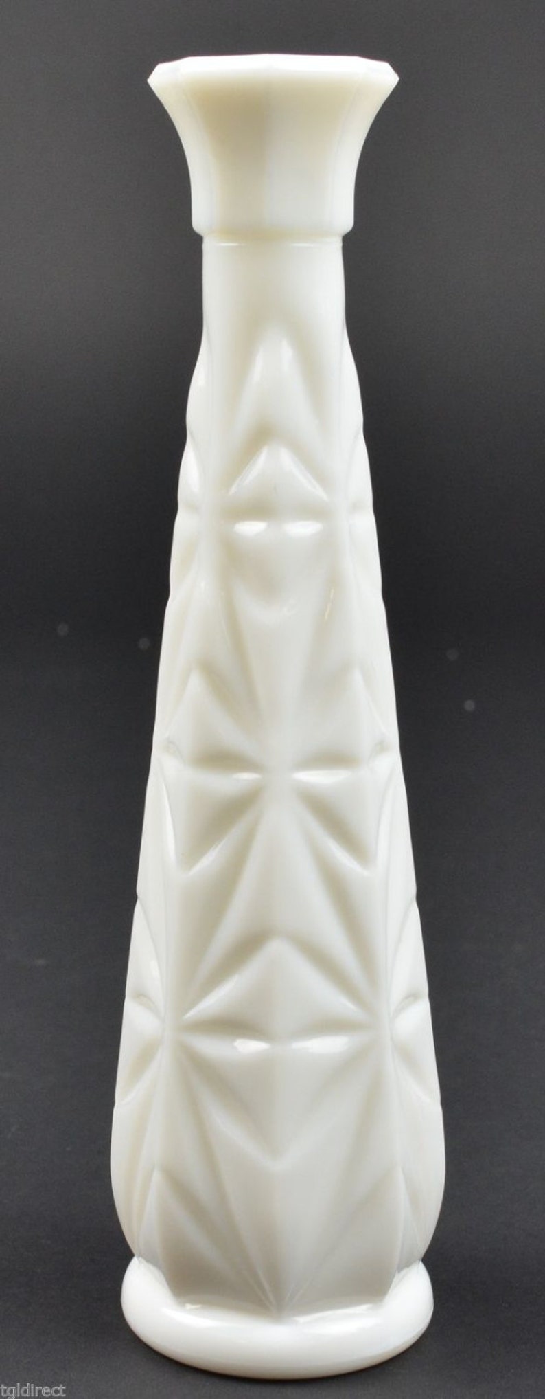 Vintage Tall Milk Glass Bud Vase Circa 1960s Hoosier Glass Etsy