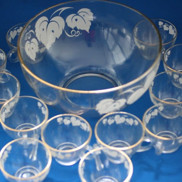 1960s Punch Bowl Set Etsy