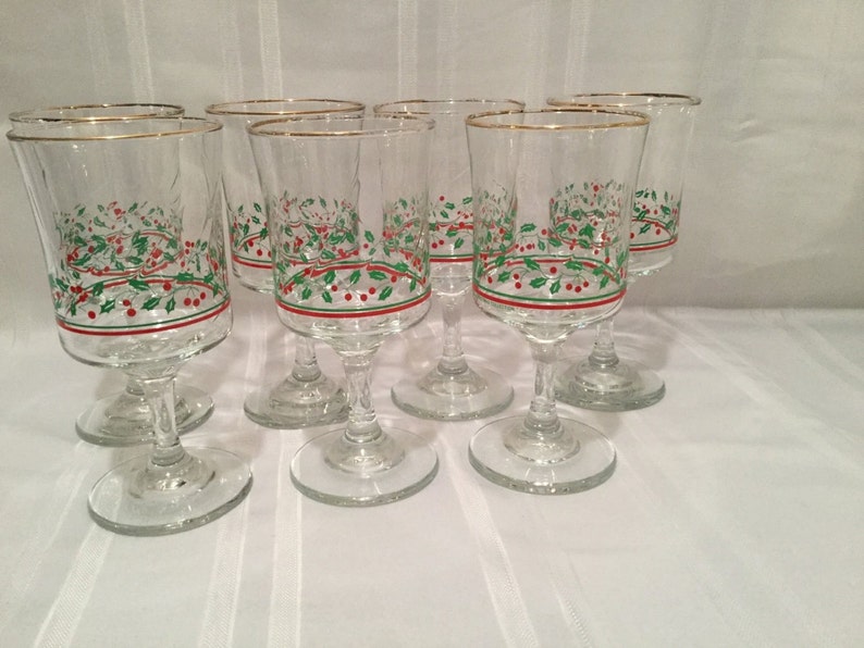 Vintage Libbey Christmas Glasses Arby's Restaurant Etsy