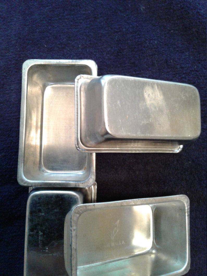 Vintage Mini Tin Loaf Pan Set of 5 Circa 1980s Very Good Etsy