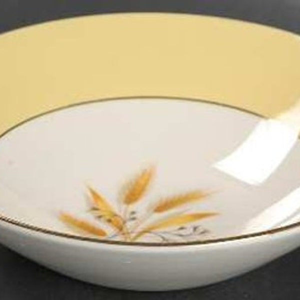 Vintage Century Service Corporation Semi-vitreous China, Golden Autumn, Bread and Butter Plate, Berry Bowls, Cups Circa 1950s.