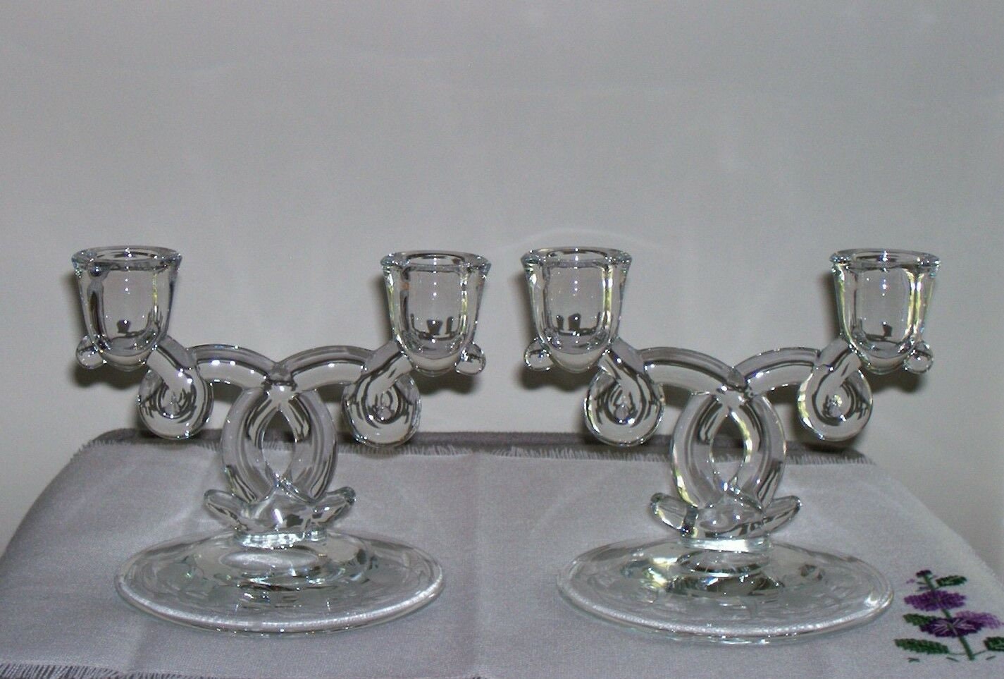 Vintage Heisey Glass lariat or Moonglo Pattern 8 Etsy