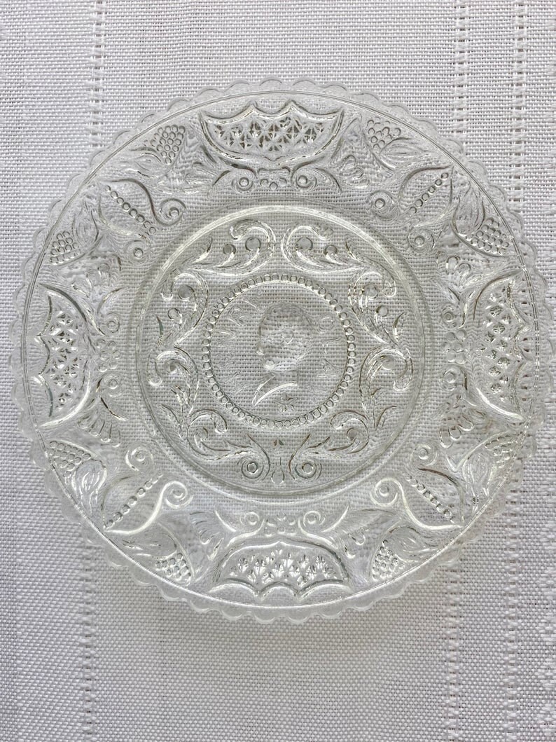 Vintage Westmoreland Glass Cup Plates Melrose Turner Etsy