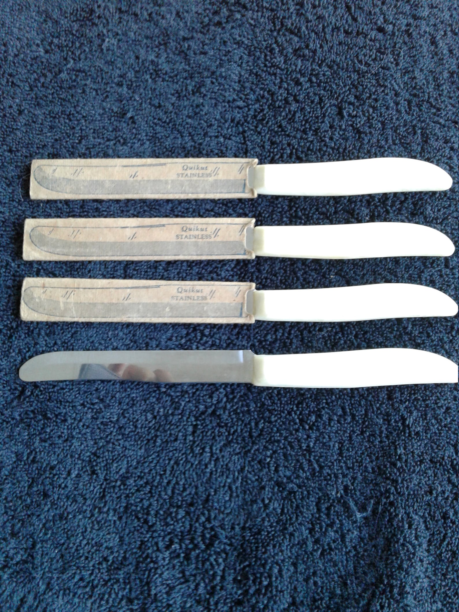 Vintage Quikut Stainless Knives 4 stainless Steel Etsy