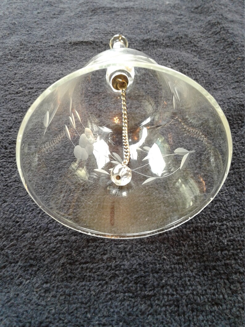 Vintage Fine Crystal Bell Ground Floral Design 6 1/8 | Etsy