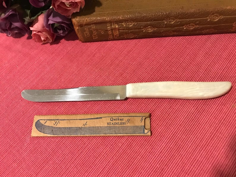 Vintage Quikut Stainless Knives 4 Stainless Steel Etsy