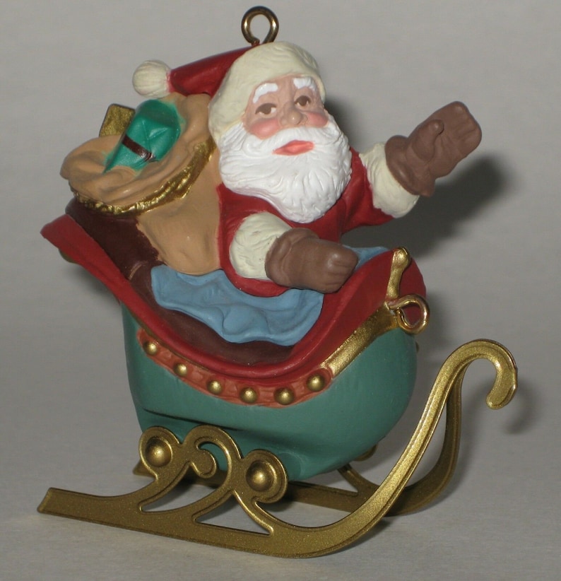 Vintage 1992 Hallmark Keepsake Ornament Santa and His Etsy