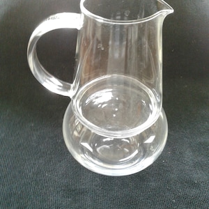 Vintage Stacked Creamer and Sugar, Simple Clean Design,  Mint Condition, Durable Clear Glass, Stands 6 3/4&quot; Tall, Excellent Condition