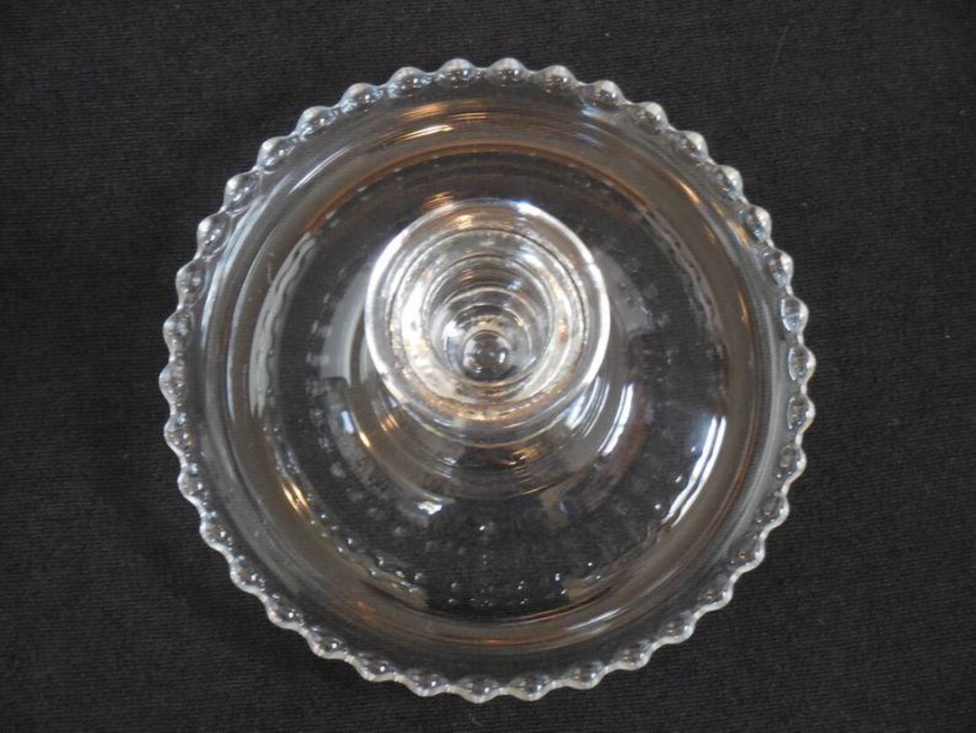 Vintage Imperial Glass Candlewick Candle Holder Salad Etsy