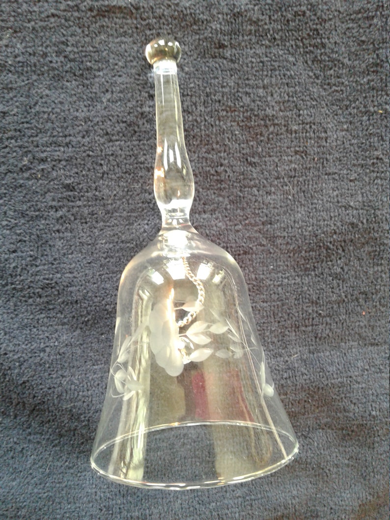 Vintage Fine Crystal Bell Ground Floral Design 6 1/8 | Etsy
