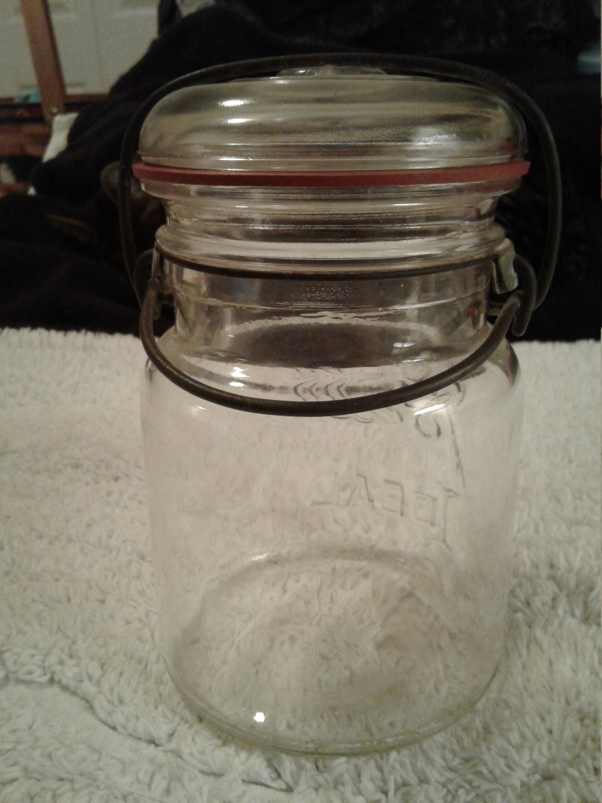 antique Ball Ideal mason canning jars lot, glass lightning lids w/ wire  bails