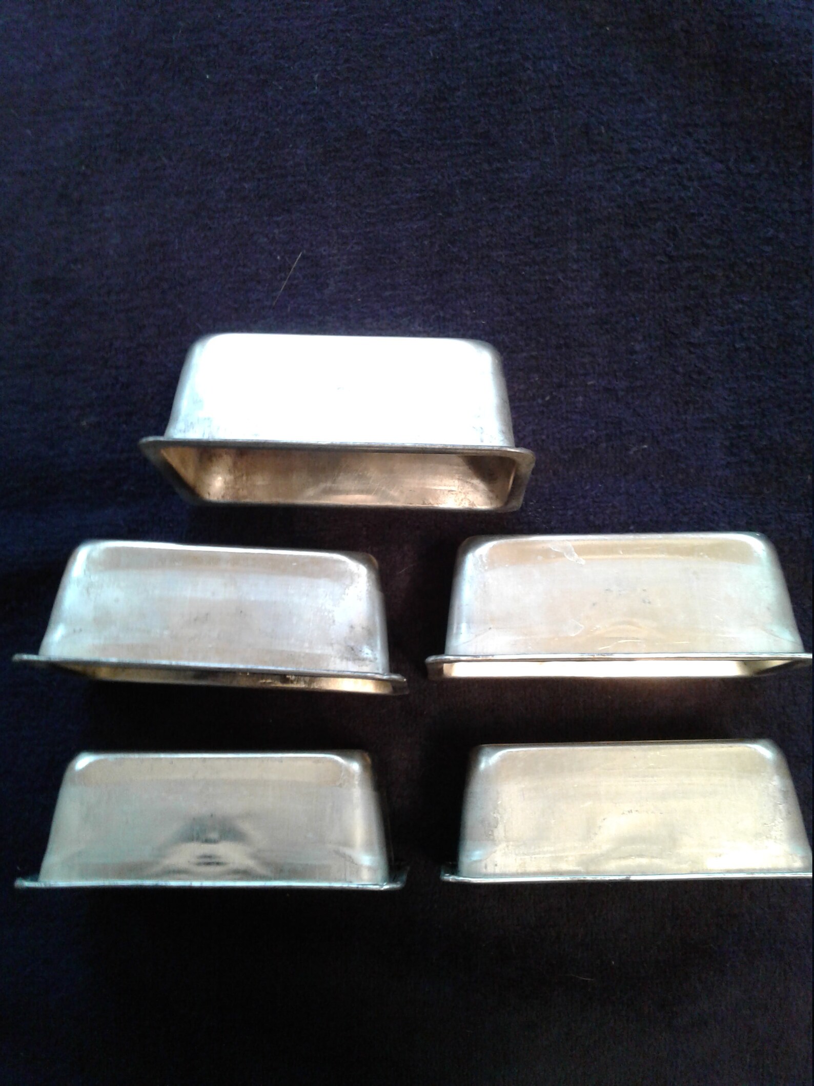 Vintage Mini Tin Loaf Pan Set of 5 Circa 1980s Very Good Etsy