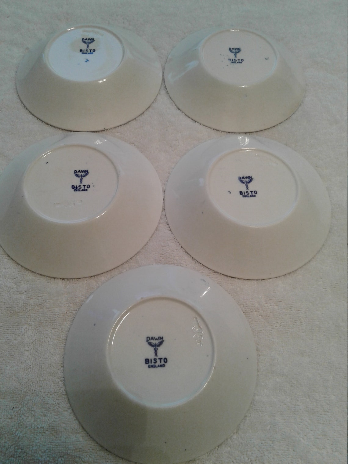 Vintage Bisto Pottery England 'dawn' Berry Bowls Etsy