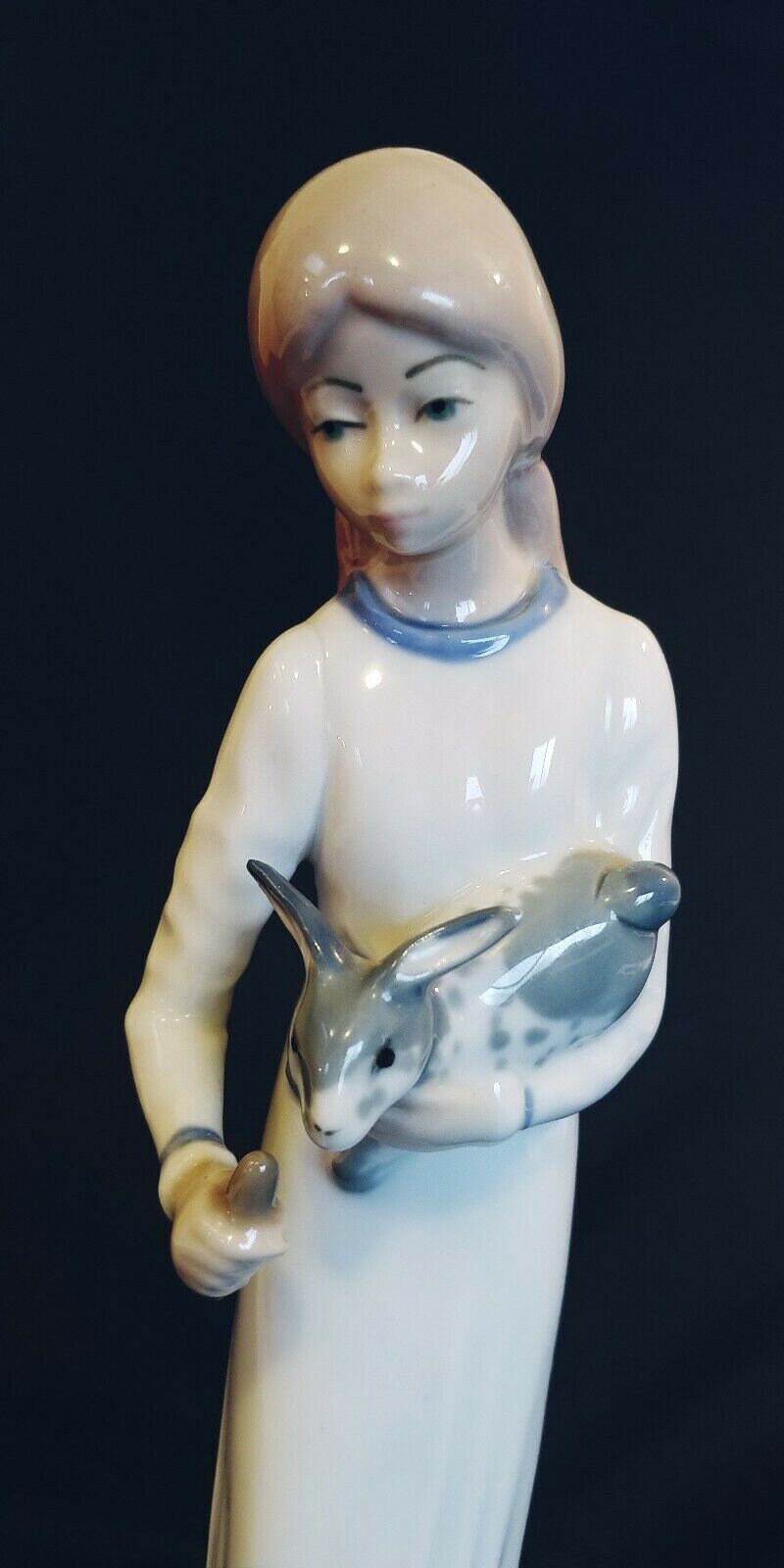 Vintage Casades Porcelain Spain Girl Feeding Rabbit 9 Etsy